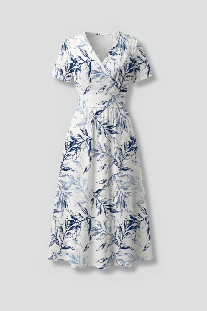 Georgia Wright | Floral V-Neck Midi Dress For Women
