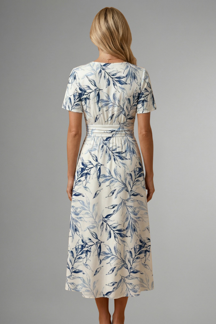 Georgia Wright | Floral V-Neck Midi Dress For Women