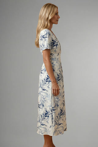 Georgia Wright | Floral V-Neck Midi Dress For Women