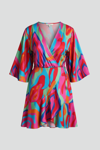 Sienna Clarke | Printed Wrap Mini Dress For Women