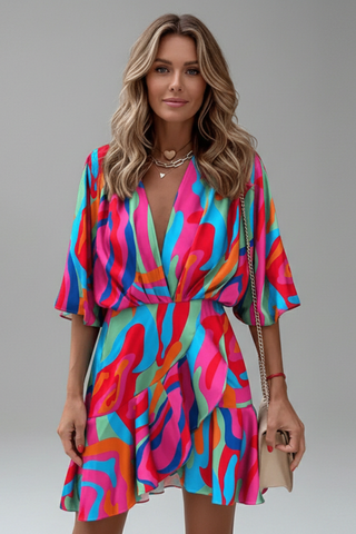 Sienna Clarke | Printed Wrap Mini Dress For Women