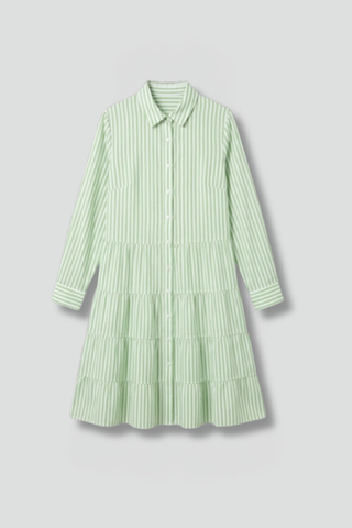 Charlotte King | Striped Tiered Shirt Dress For Women
