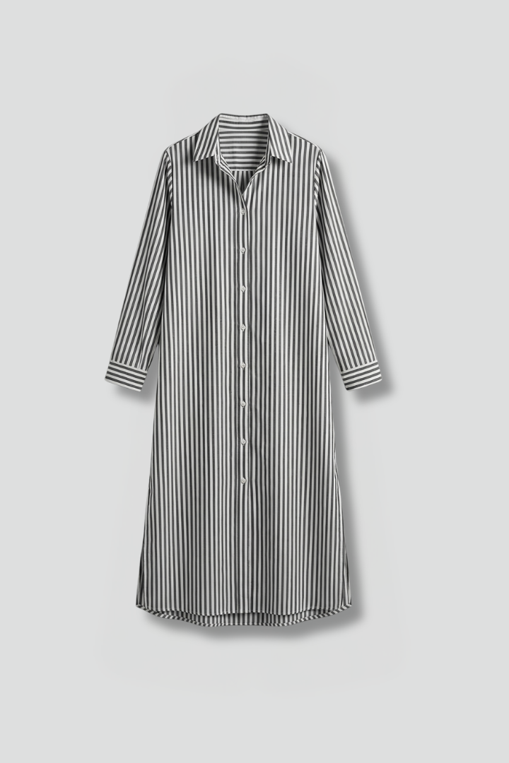 Brooke Henderson | Striped Midi Shirt Dress For Women