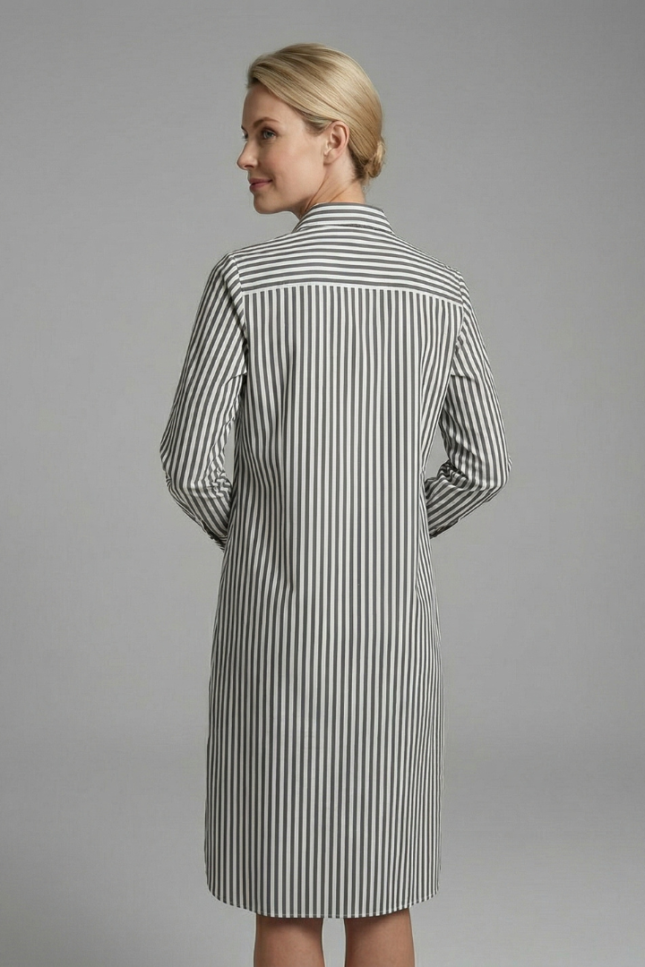 Brooke Henderson | Striped Midi Shirt Dress For Women