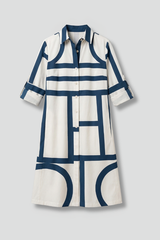 Holly Murphy | Geometric Print Shirt Dress For Women