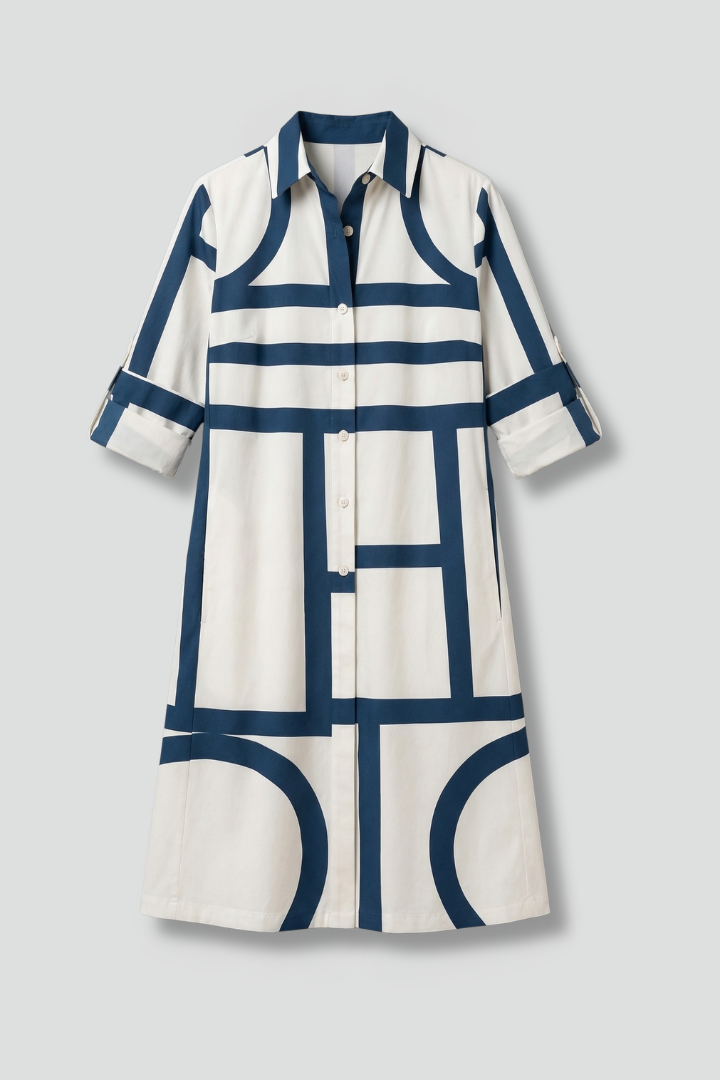 Holly Murphy | Geometric Print Shirt Dress For Women