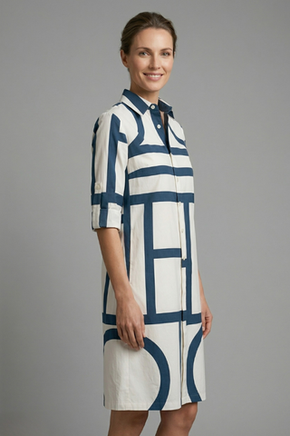 Holly Murphy | Geometric Print Shirt Dress For Women