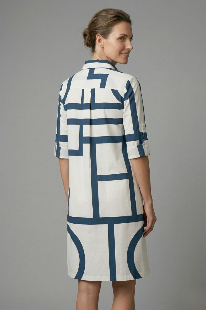Holly Murphy | Geometric Print Shirt Dress For Women
