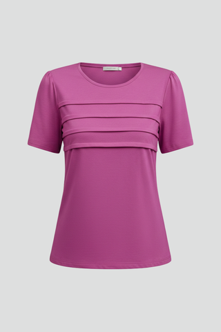 Grace Turner | Layered Front Round Neck T-Shirt For Women