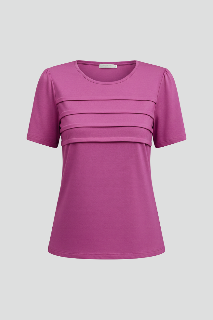 Grace Turner | Layered Front Round Neck T-Shirt For Women