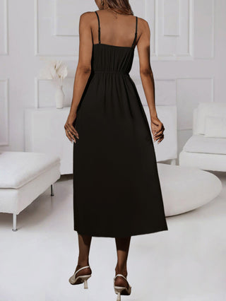Aurélie Dubois | Elegant Wrap Maxi Dress with High Slit Detail For Women