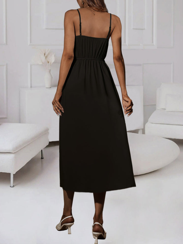 Aurélie Dubois | Elegant Wrap Maxi Dress with High Slit Detail For Women