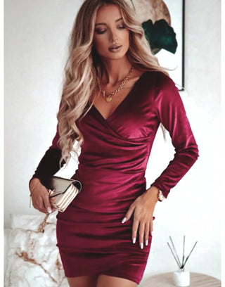 Phoebe Marlowe | Long Sleeve Wrap Mini Dress For Women
