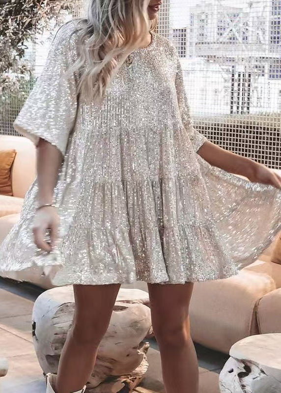 Aurélie Dubois | Sequin Oversized Mini Dress For Women