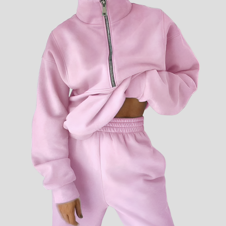 Elena Moreau | Luxe Zip Lounge Set For Women