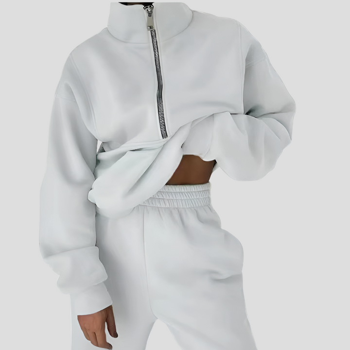Elena Moreau | Luxe Zip Lounge Set For Women