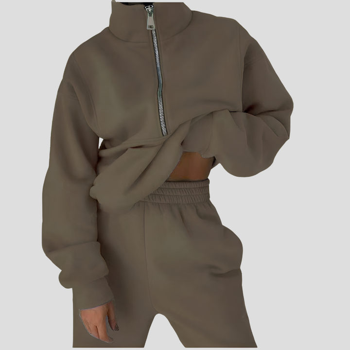 Elena Moreau | Luxe Zip Lounge Set For Women