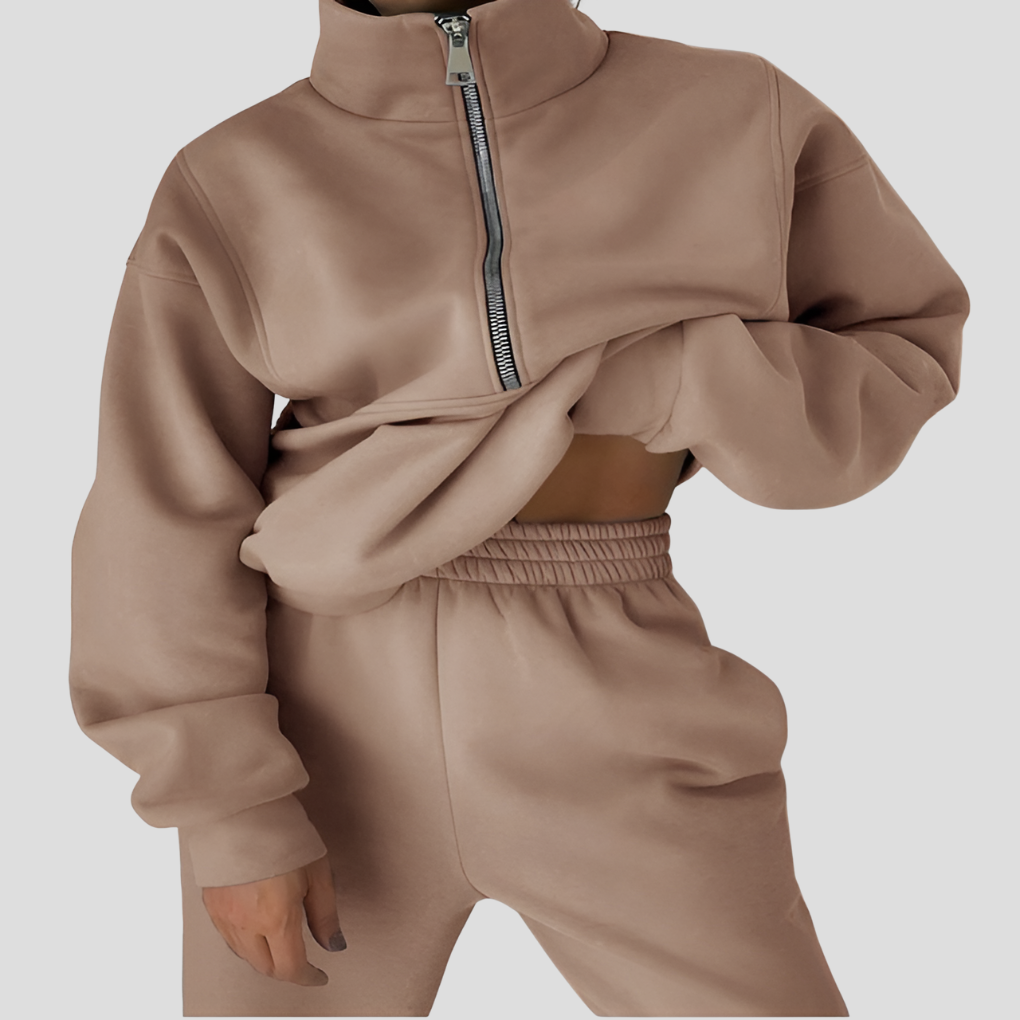 Elena Moreau | Luxe Zip Lounge Set For Women