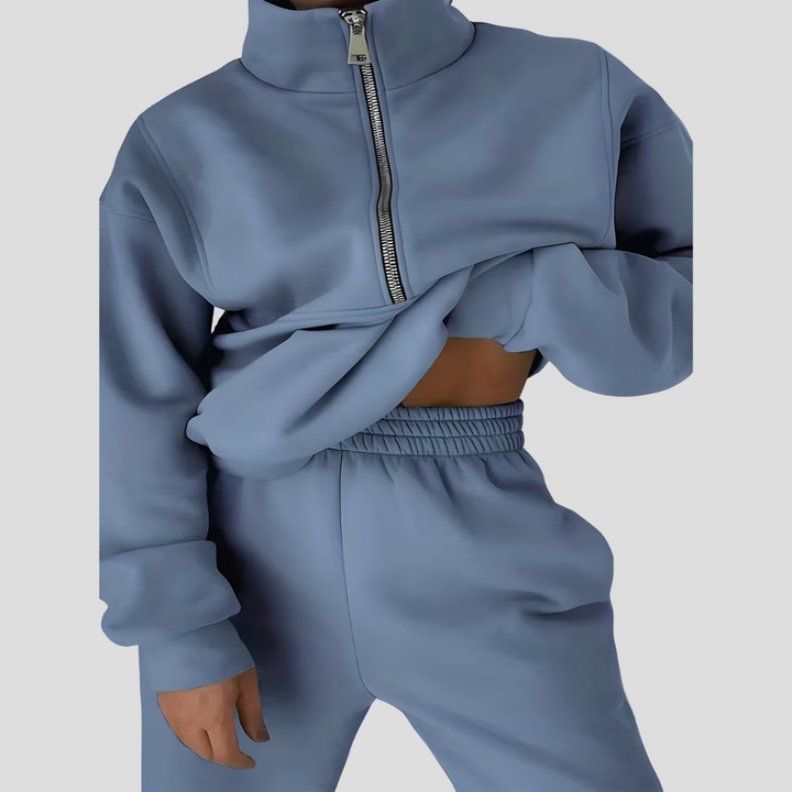 Elena Moreau | Luxe Zip Lounge Set For Women