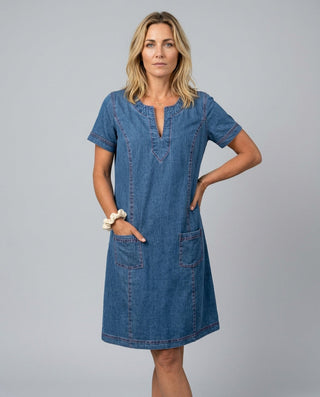 Hannah Fielding | Relaxed Denim Midi Dress For Women