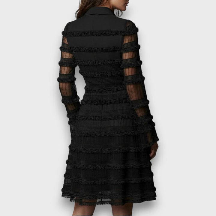 Lily King | V-Neck Long Sleeve Midi Dress For Women