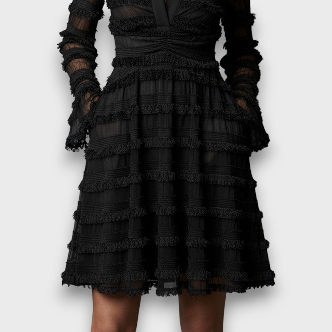 Lily King | V-Neck Long Sleeve Midi Dress For Women