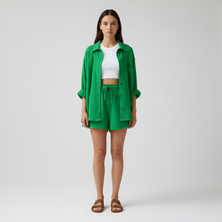 Jade Harrison | Oversized Shirt & Shorts Set For Women