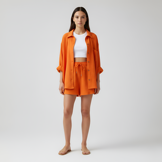 Jade Harrison | Oversized Shirt & Shorts Set For Women