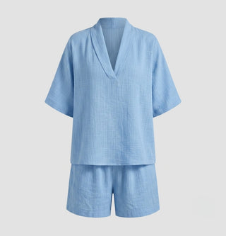 Zoe Mitchell | Linen Two-Piece Shorts Set For Women