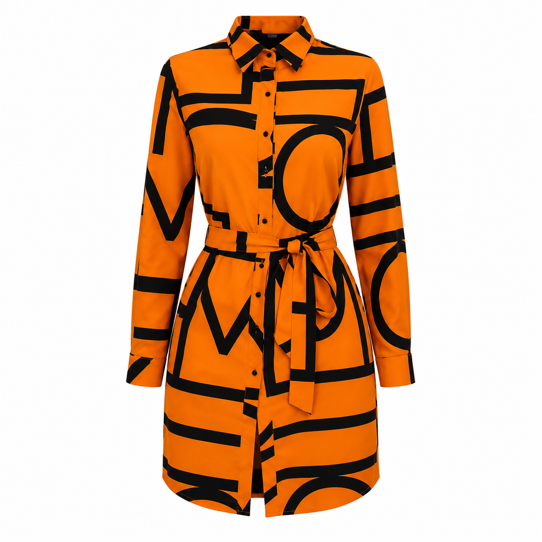Zoe Mitchell | Printed Button-Front Shirt Dress For Women