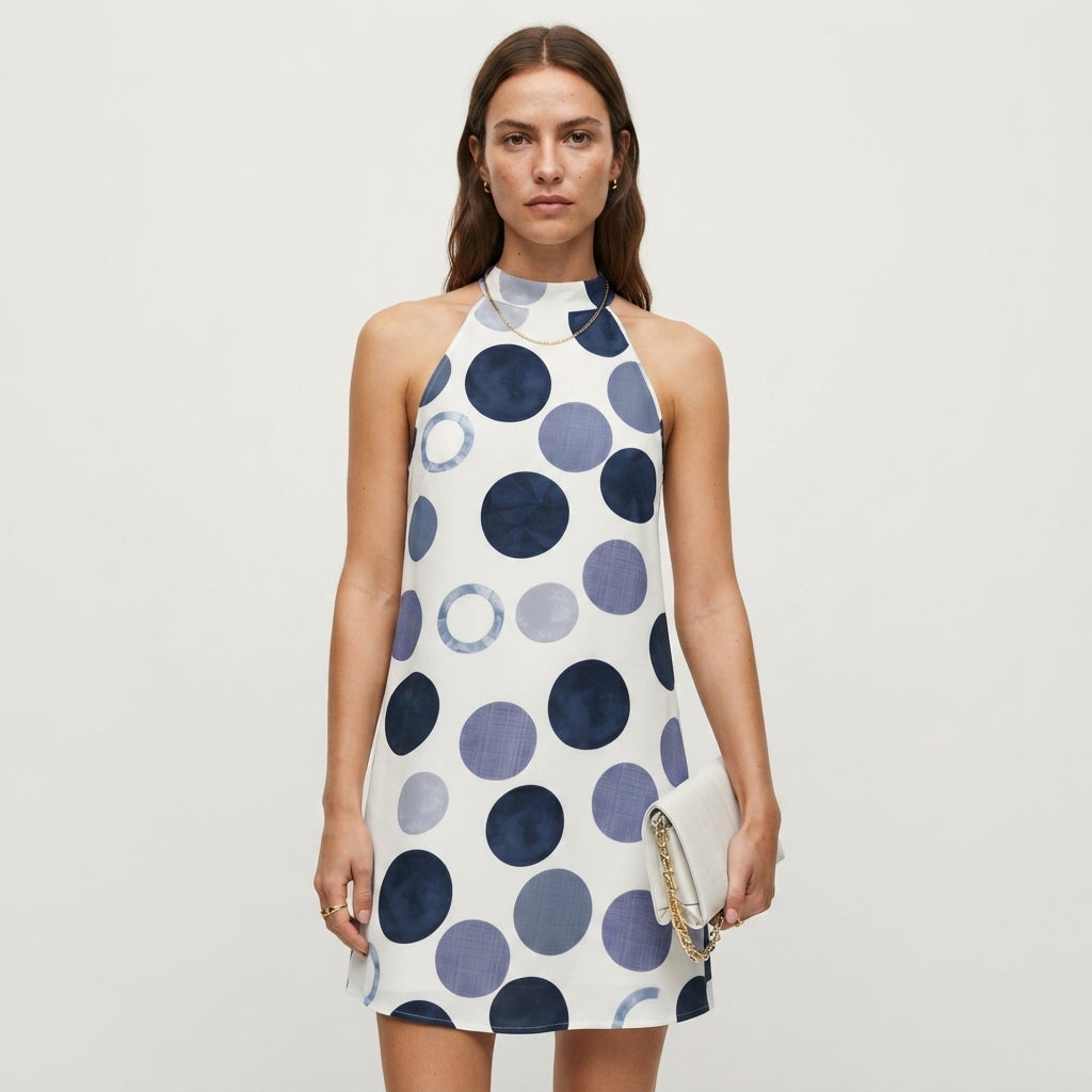 Zoe Ryan | Polka Dot Halter Midi Dress For Women