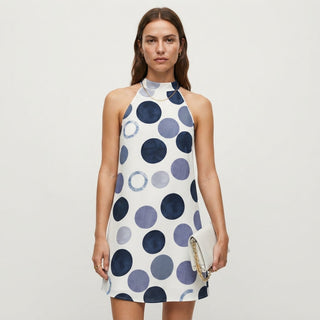 Zoe Ryan | Polka Dot Halter Midi Dress For Women