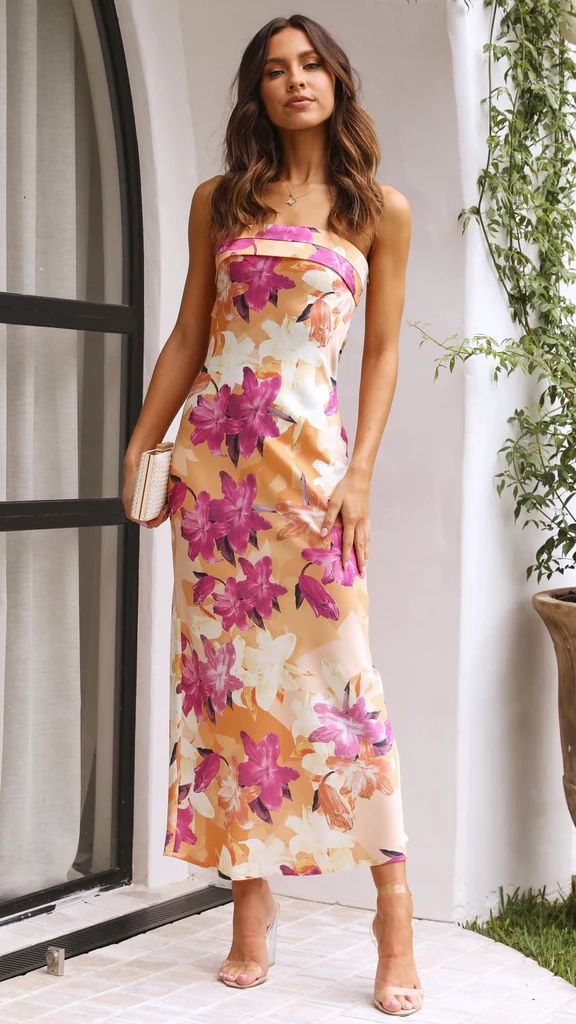 Ava Cromwell | Strapless Satin Maxi Dress For Women