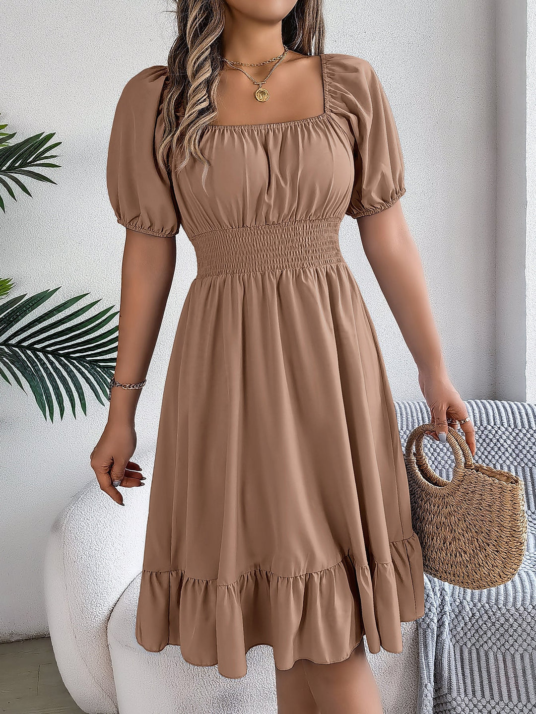 Freya Bennett | Ruffled A-Line Midi Dress For Women