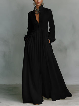 Harper White | Elegant Long Sleeve Maxi Dress For Women