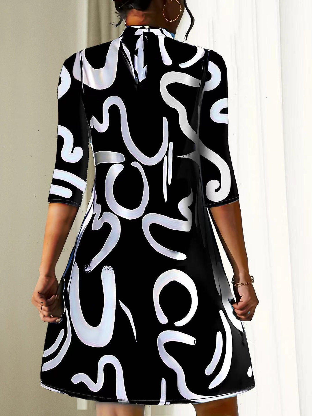 Ava Taylor | Abstract Print Mini Dress For Women