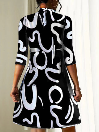Ava Taylor | Abstract Print Mini Dress For Women