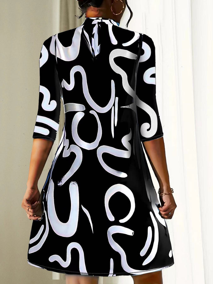 Ava Taylor | Abstract Print Mini Dress For Women