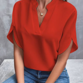 Lily Jones | Chiffon V-Neck Blouse For Women