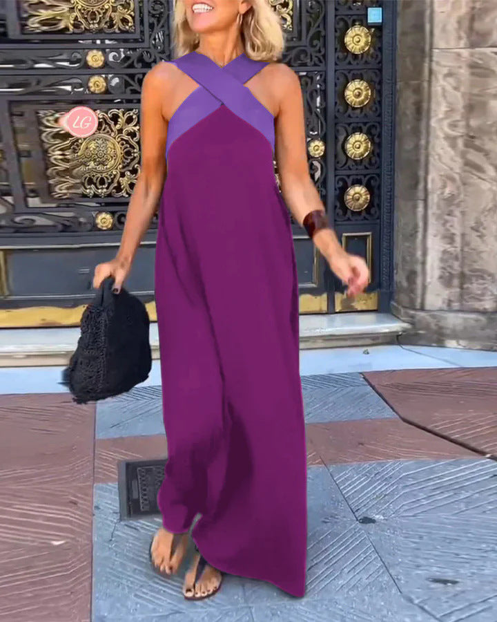 Ruby Stewart | Cross Halter Maxi Dress For Women