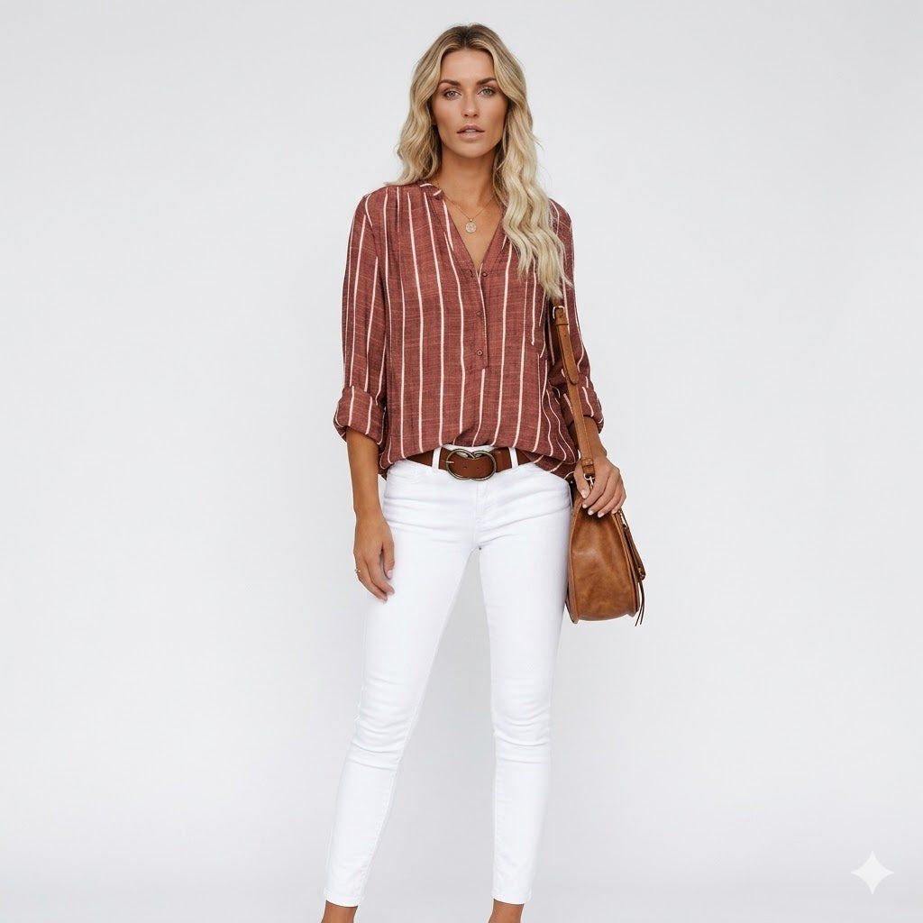 Matteo Ricci | Striped Casual Blouse For Women