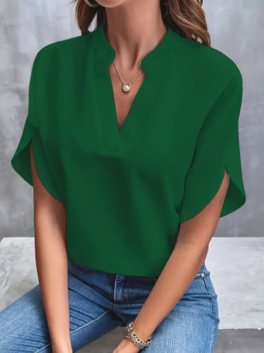 Lily Jones | Chiffon V-Neck Blouse For Women