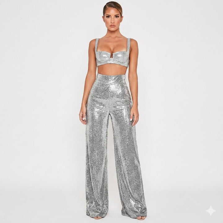 Bianca Laurent | High Waist Glitter Party Pants For Women