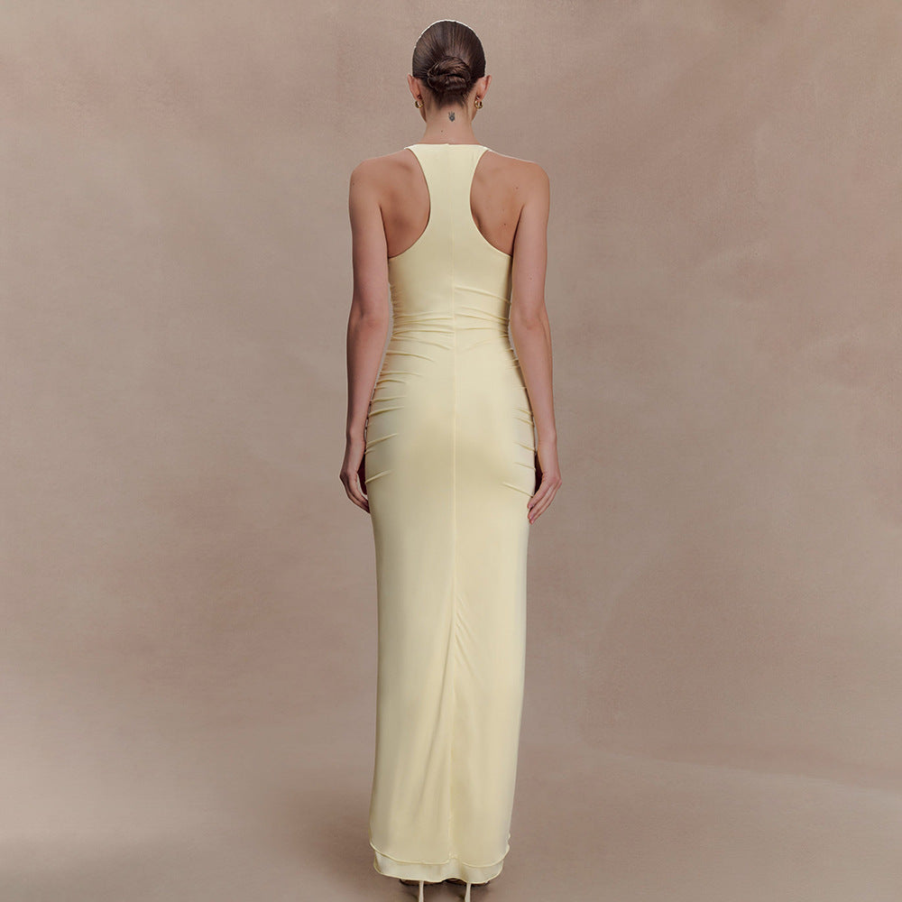 Grace Wilson | Ruched V-Neck Maxi Dress For Women