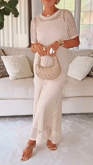 Georgia Clarke | Crochet Knit Maxi Dress For Women