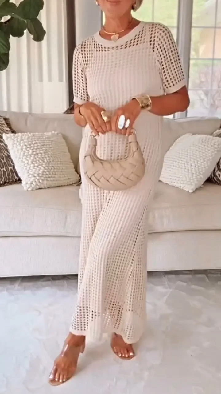 Georgia Clarke | Crochet Knit Maxi Dress For Women