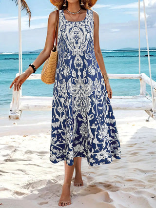 Poppy Baxter | Bohemian Printed Midi Dress For Women