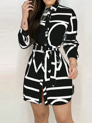 Zoe Mitchell | Printed Button-Front Shirt Dress For Women