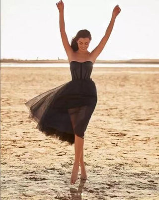 Isla Kelly | Strapless Tulle Midi Dress For Women