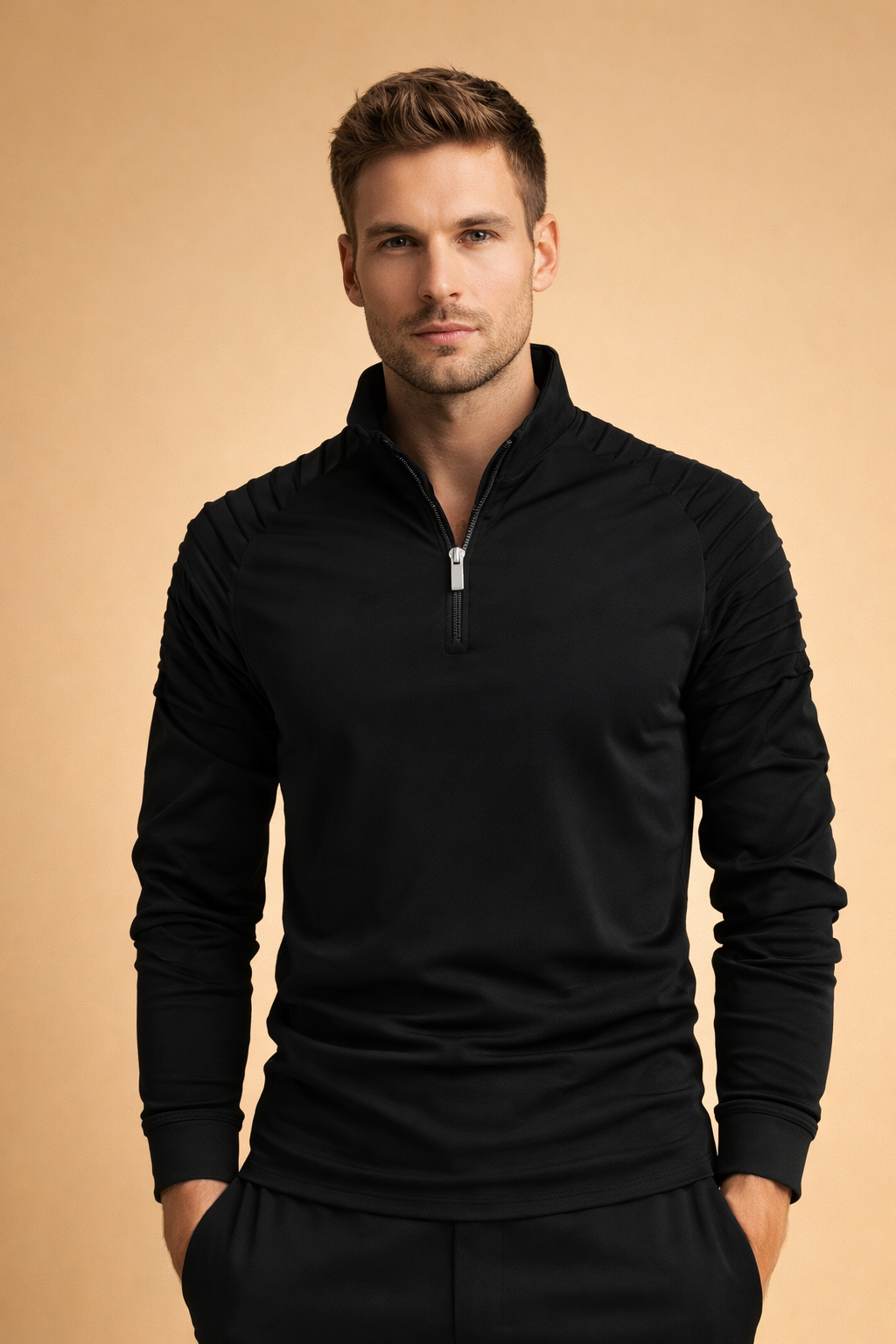 Marco Bellini | Performance Zip Neck Long Sleeve For Men